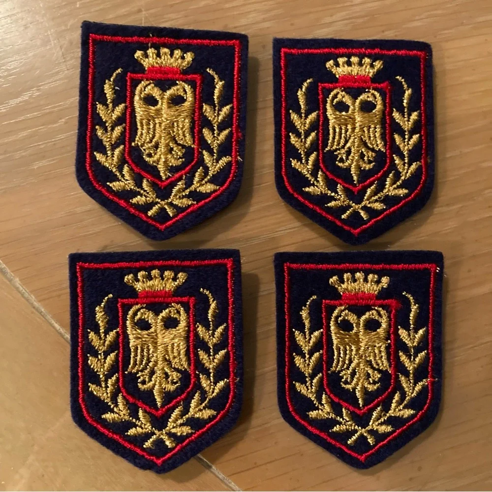 Vintage Military Patches/Emblems sew on. Set of 4: ‘sew on’ Patches. Navy.